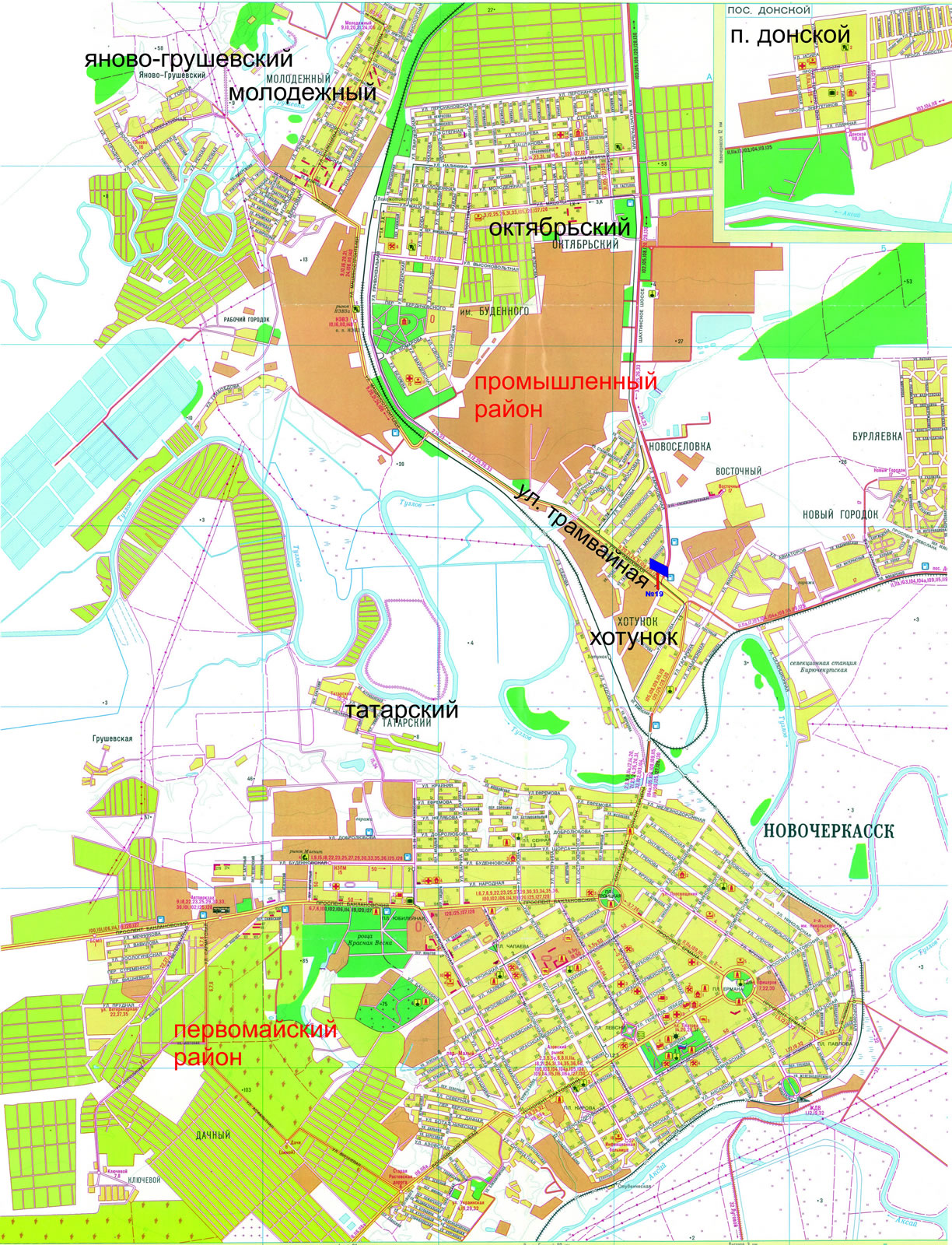 Топографическая карта новочеркасска